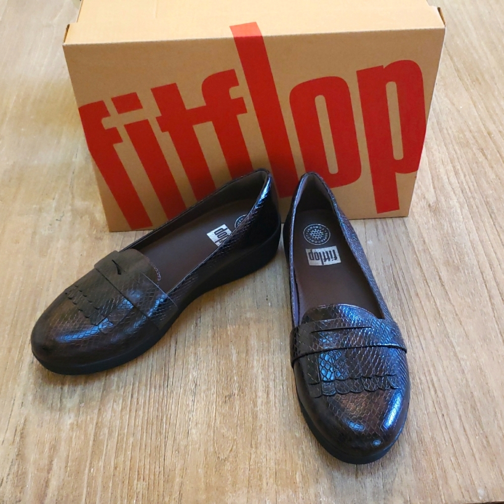 Fitflop Leather Moccasin Style Penny Loafers